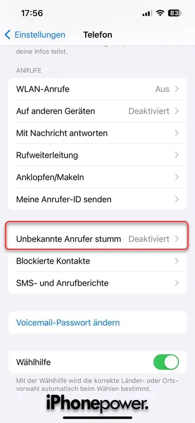 unbekannte anrufer stummschalten Unbekannte Anrufer stummschalten